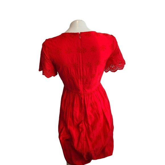 Madewell Scalloped‎ Eyelet Madi Dress Size 2 - Picture 3 of 8